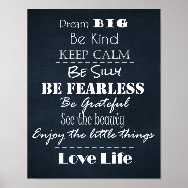 Poster Positive Attitude Affirmations Quotes (Devant)
