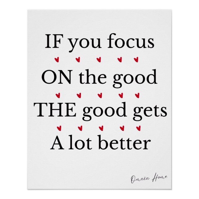 Poster Positive Quote Wall Art (Devant)