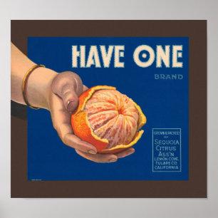 Poster Posséder un Étiquette Vintage Crate de marque