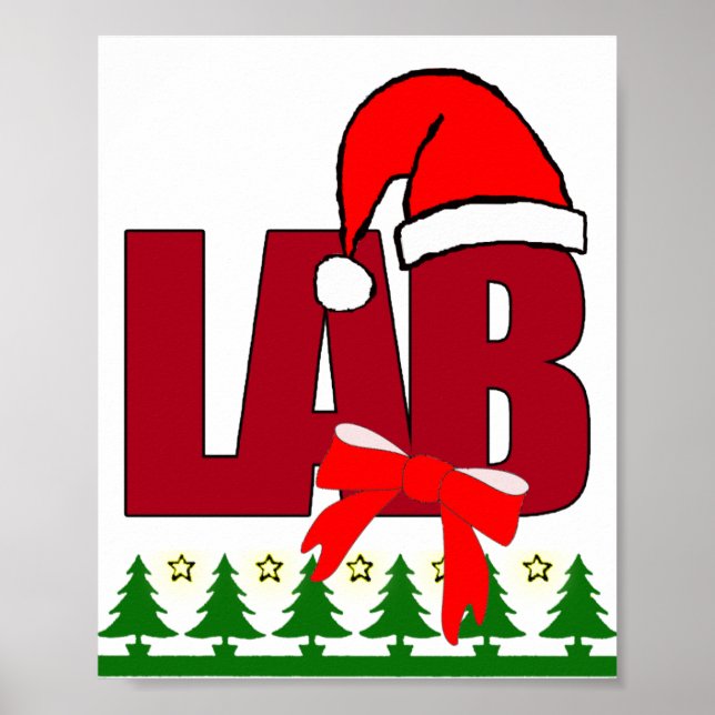 POSTER POSTE DE LABORATOIRE DE NOËL PÈRE NOËL (Devant)