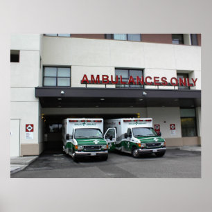 Poster Poster:-Ambulances at Twin Cities Hospital