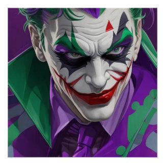 Poster Póster brillante Joker art deco