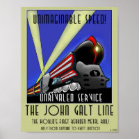 Poster - Poster de voyage de la ligne John Galt