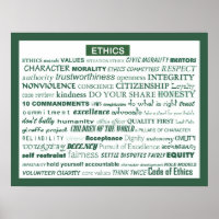 "Poster du mot éthique"