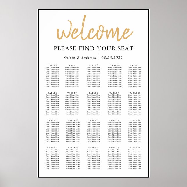 Poster Póster Graphique de sièges individuels pour (Devant)