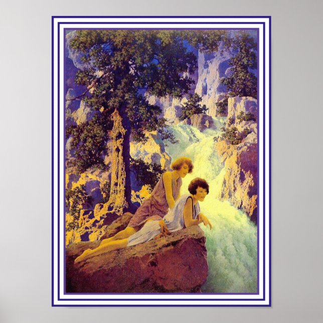 Poster Poster/Imprimer : Cascade - par Maxfield Parrish (Devant)