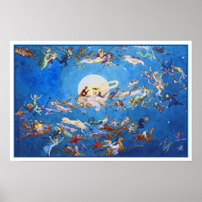 Poster Poster/Imprimer : "Danser autour de la Lune" par C (Devant)