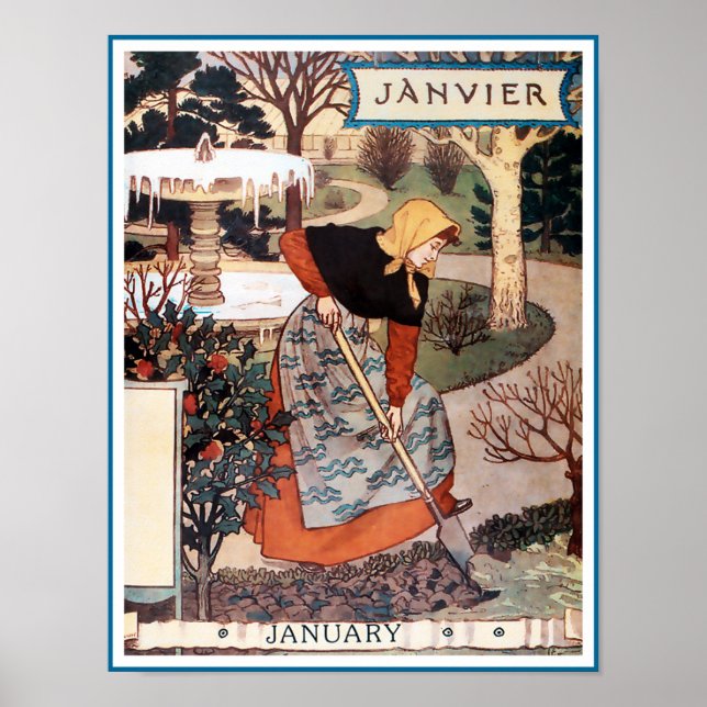 Poster Poster/Imprimer : Mois de Janvier - Janvier (Devant)