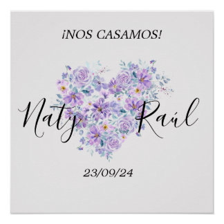Poster Póster Personalizado para Bodas 