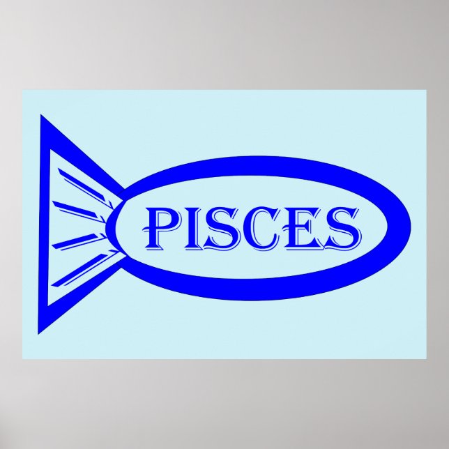 Poster Poster Poisson Symbole Étoile Pisces (Devant)