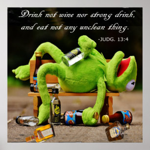 POSTER POSTER-POSTE DE FROG DRUNK