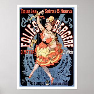 Poster Poster/Print: Folies Bergere - Cheret