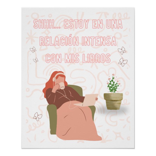 Poster Póster Relación Intensa Libros Lectura Aesthetic  (Devant)