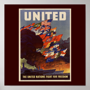 Poster Poster vintage 2ème guerre mondiale