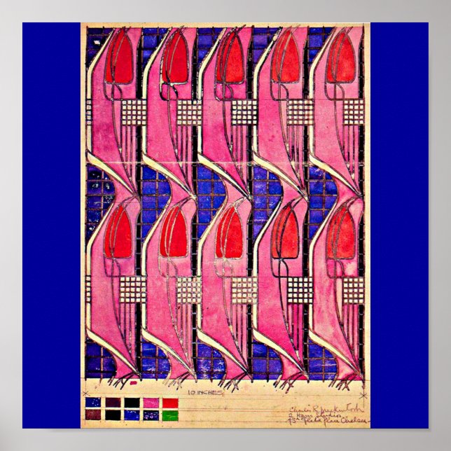 Poster Poster-Vintage-Charles Rennie Mackintosh 14 (Devant)