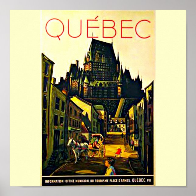 Poster Poster-Vintage voyage Art-Québec (Devant)