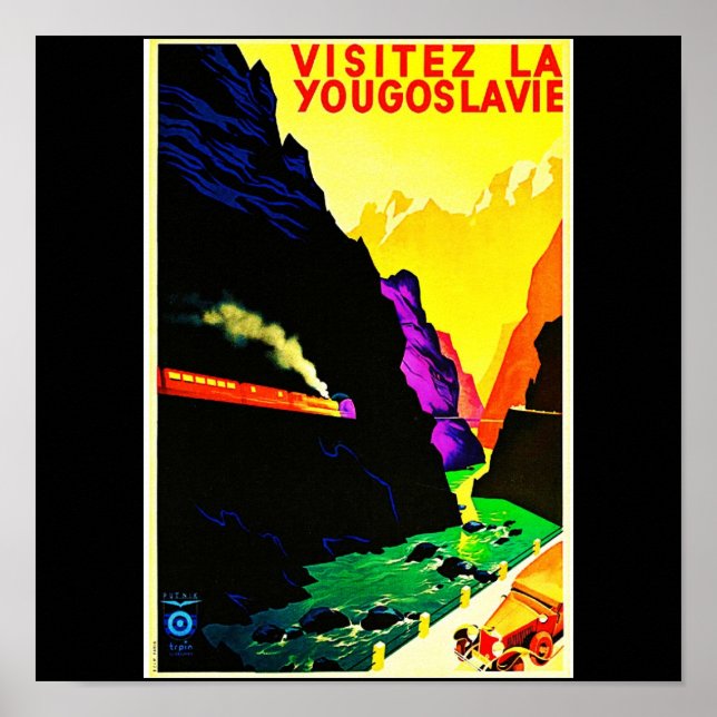 Poster Poster-Vintage voyage-Yougoslavie (Devant)
