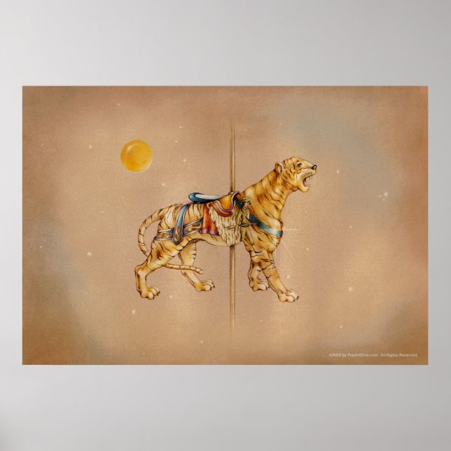 Poster Posters, Imprimés - Carousel Tiger (Devant)