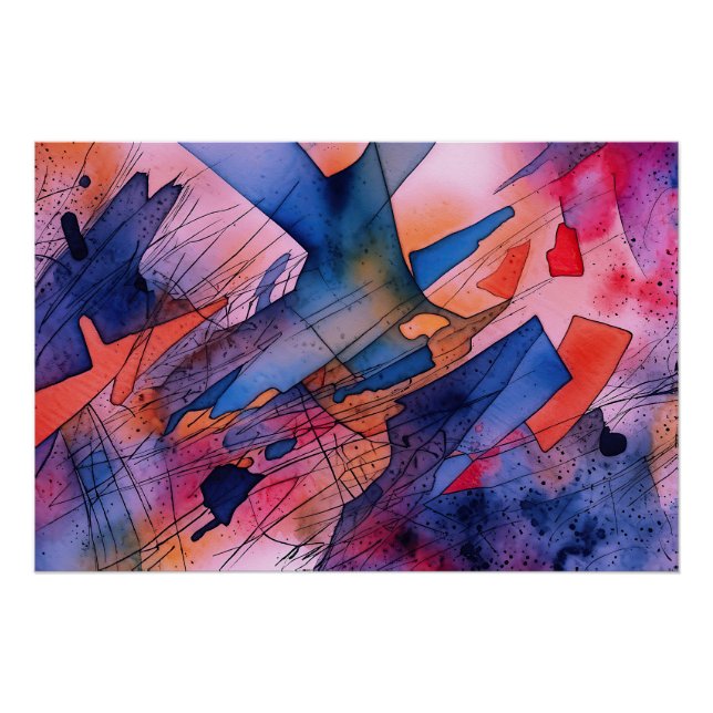 Poster "Potentiel libéré" Art Abstrait contemporain (Devant)