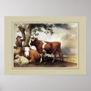 Poster Potier de Paulus, 'jeune Bull