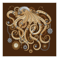 Poulpe Steampunk Rétro Fantastique Mécanique