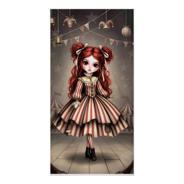 Poster Poupée de cirque sombre fantaisiste (Devant)