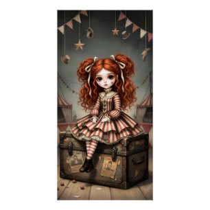 Poster Poupée de cirque sombre fantaisiste