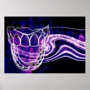 Poster pour dentiste à bouche ouverte