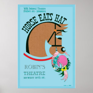 Poster pour enfants Casquette personnalisé Horse E