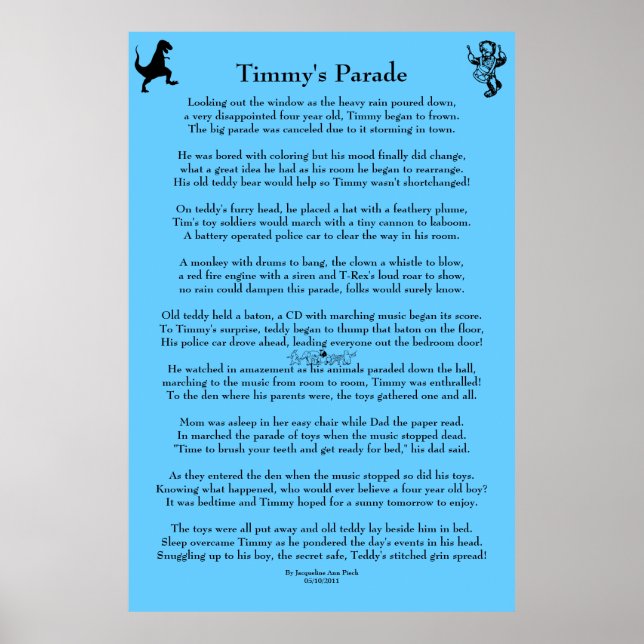 Poster pour enfants de Timmy's Parade (Devant)