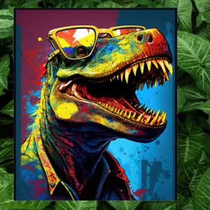 Poster pour enfants Dinosaur T Rex Modern World