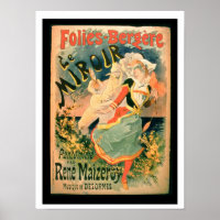 Poster pour 'Le Miroir' aux Folies-Bergere, un pa