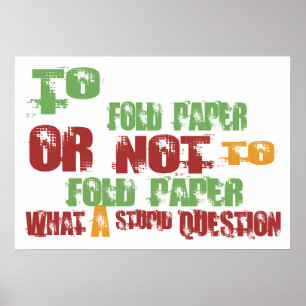 Poster Pour plier du papier