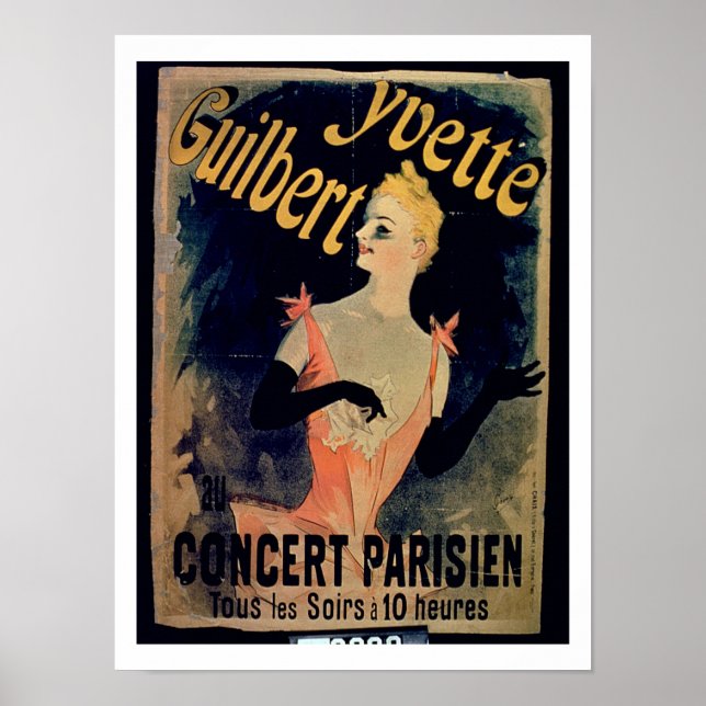 Poster pour 'Yvette Guilbert Concert Parisien' (co (Devant)