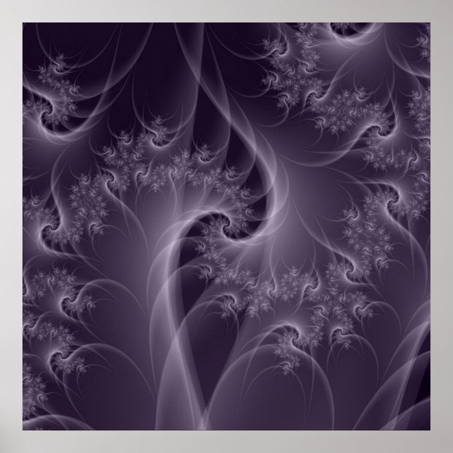 Poster pourpre et blanc Twist (Devant)