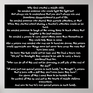 Poster Pourquoi Dieu a créé un enfant moyen