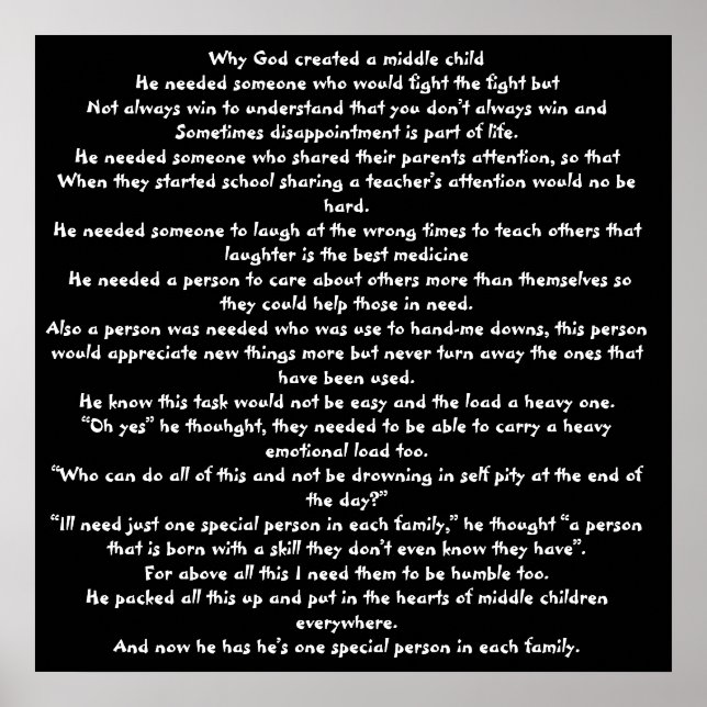 Poster Pourquoi Dieu a créé un enfant moyen (Devant)