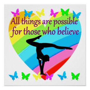 POSTER POURSUIVRE MES OBJECTIFS ET RÊVES DE GYMNASTIQUE
