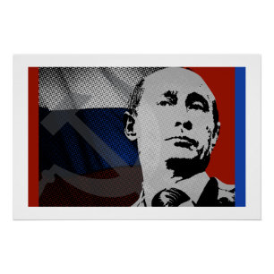Poster Poutine avec drapeau russe