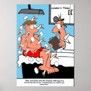 Poster Pox de poulet et d'oeufs Imprimantes en toile coll