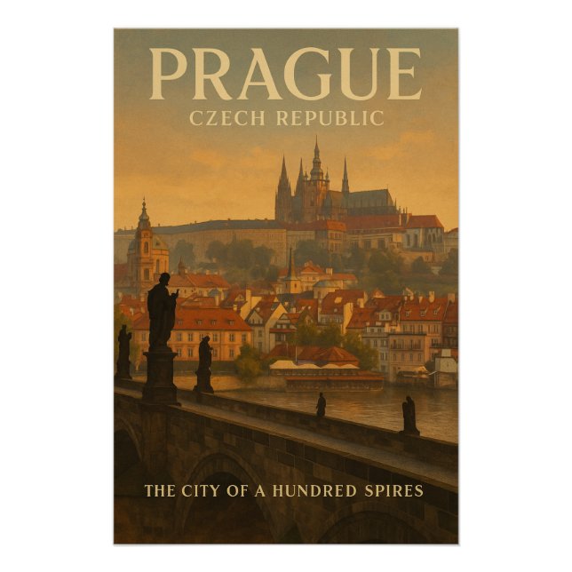 Poster Prague, République tchèque —  Ville aux cent flèch (Devant)