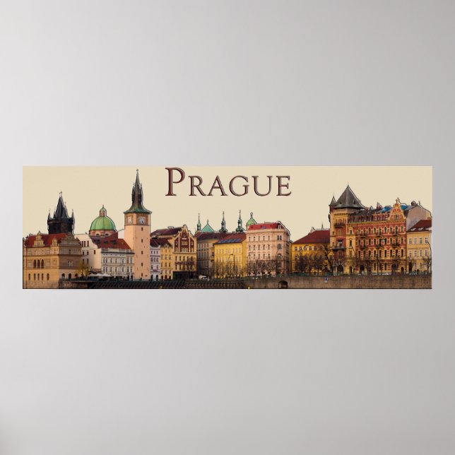 Poster Prague : Skyline de la vieille ville (Devant)