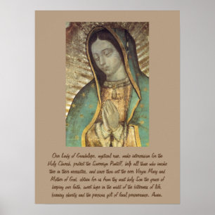 Poster Prayer To Our Mother Of Guadalupe