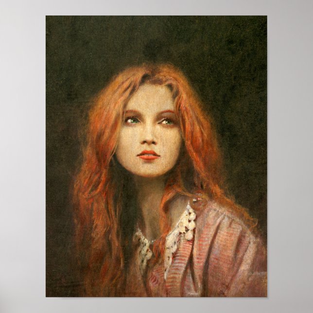 Poster Pré-Raphaelite Girl Fine Art Imprimer (Devant)
