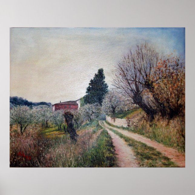 Poster PREMIER PRINTEMPS EN GOUVERNALAIS / Paysage Toscan (Devant)