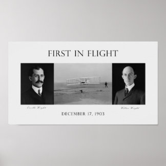 Poster Première En Vol - Les frères Wright
