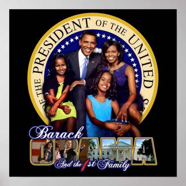 Poster Première famille Obama (Devant)