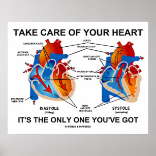 Poster Prenez soin de votre coeur C'est le seul que vous 