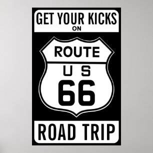 Poster Prenez Vos Coups De Pied Sur La Route 66