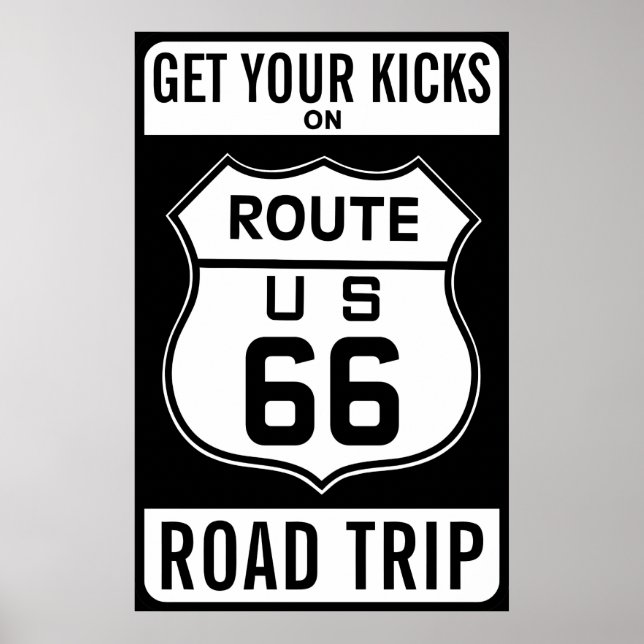 Poster Prenez Vos Coups De Pied Sur La Route 66 (Devant)